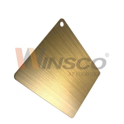 Good Corrosion Resistance Antique Brushed Yellow Bronze Copper Plated Tp 201 304 316l 430 Stainless Steel Sheet For Wall Panel